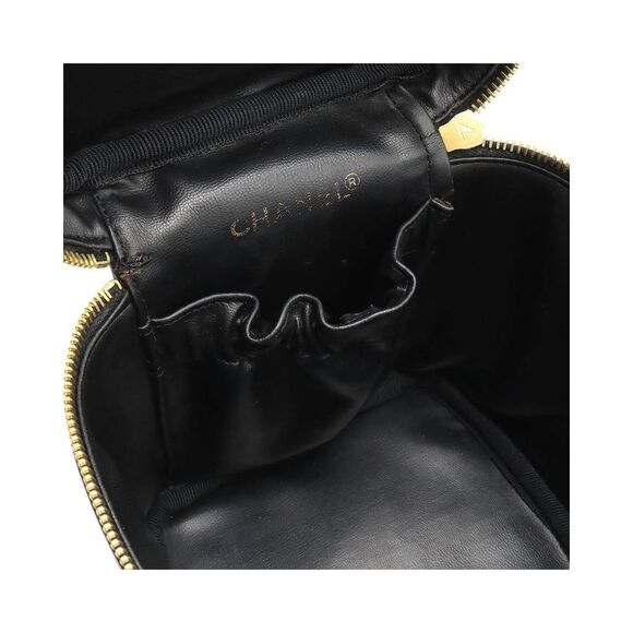 Pre Loved Chanel  Black Leather Vanity Case - Picture 8 of 8